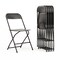Emma and Oliver Set of 6 Stackable Folding Plastic Chairs - 650 LB Weight Capacity